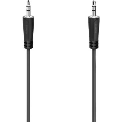 Czarny kabel audio z wtyczkami jack 3,5 mm na obu końcach, przeznaczony do łączenia urządzeń audio.