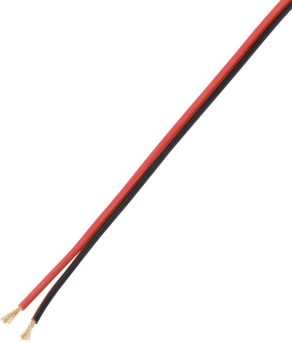 Przewód głośnikowy TRU COMPONENTS TC-9202504, 2 x 0.75 mm², czarno-czerwony, 100 m