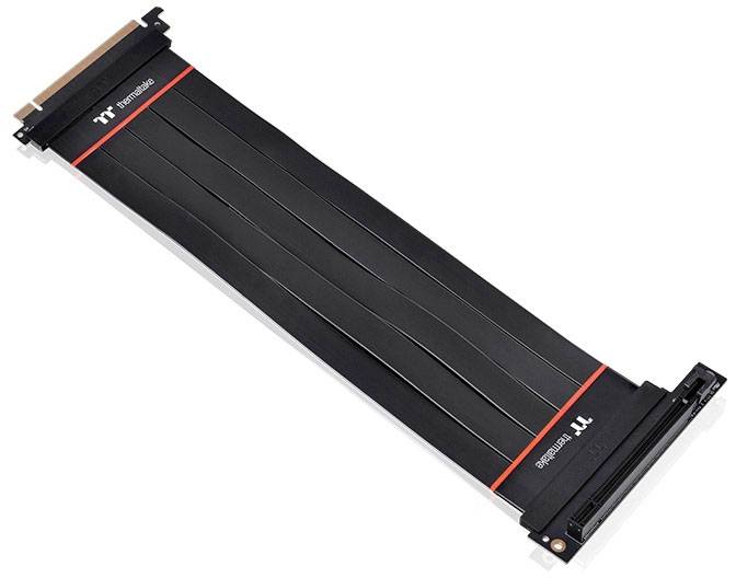 Thermaltake Kabel Riser PCIe PCIe 4.0 Wtyczka PCIe x16, Gniazdo PCIe x16 0.30 m czarny gniazdo wygięte pod kątem 90° AC-