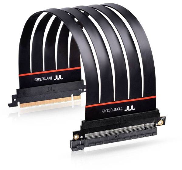 Кабель-розширювач Thermaltake PCI Express Black PCI-E 4.0 Riser 16X 30 см AC-058-CO1OTN-C1, PCIe 4.0, 0.30 м