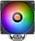 Wentylator komputerowy Thermaltake z kolorowymi światłami RGB w środku.