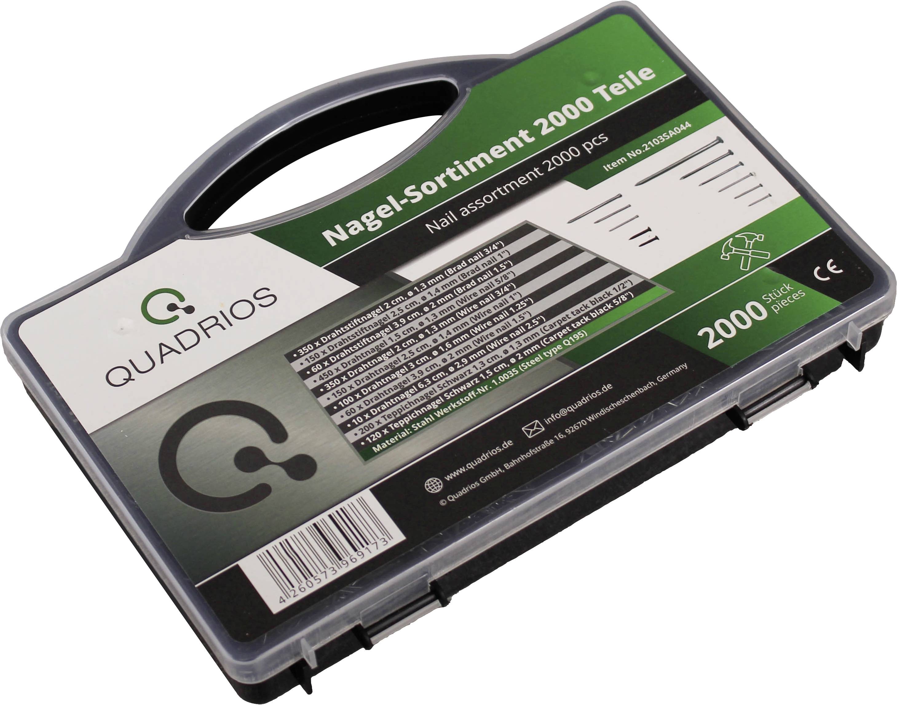 Асортимент нігтів Quadrios 2103SA044 Вміст 2000 шт.