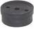 Okrągła, czarna dysk gumowy z pięcioma otworami u góry, rozmieszczonymi w różnych odległościach. Używany jako uszczelka lub podkładka.