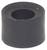Czarny, cylindryczny korek gumowy z centralnym otworem, używany do tłumienia drgań lub jako dystans.
