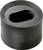 Czarny, cylindryczny adapter z owalnym otworem, przeznaczony do zastosowań w połączeniach mechanicznych lub elektrycznych.