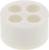 Cylindryczny, biały obiekt z czterema równomiernie rozmieszczonymi, okrągłymi wgłębieniami na wierzchu.