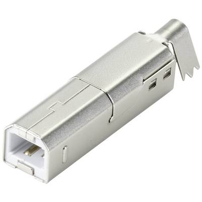 Metalowy wtyk RJ45 do połączeń kablowych Ethernet, odporny i trwały, odpowiedni do profesjonalnych instalacji sieciowych.