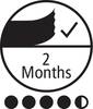 Czarno-biały symbol przedstawia otwartą tubkę kremu z oznakowaniem w postaci znacznika oraz napisem '2 Miesiące'. Oznacza to: Po otwarciu produkt jest ważny przez 2 miesiące.