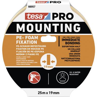 Taśma montażowa tesa 66957-00010-00 Mounting PRO PE-Fixation (D x S) 25 m x 19 mm 25 m 1 szt.