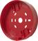 Okrągła, czerwona plastikowa podstawa mocująca z otworami montażowymi i napisem 'TOP'. Stosowana jako podstawa montażowa do urządzeń elektrycznych.