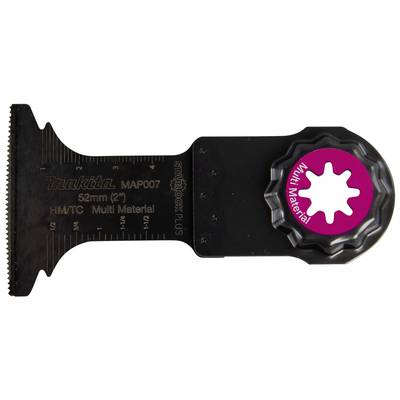 'Brzeszczot do materiałów wielogatunkowych, 52mm, marka Makita. Odpowiedni dla HM/TC. Nasadka ze skalą pomiarową i sześciokątnym uchwytem.'