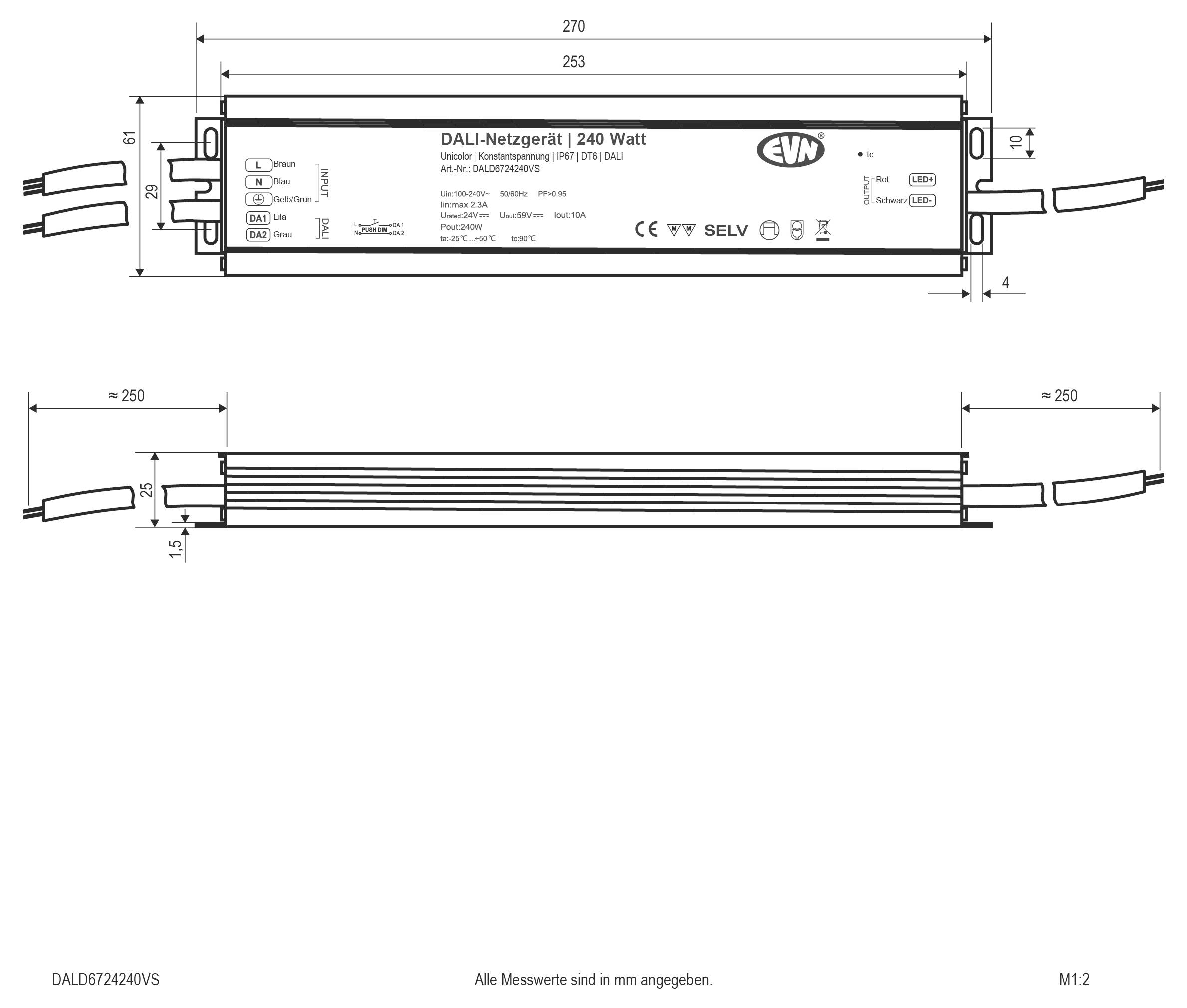 EVN DALD6724240VS Ściemniacz LED 270 mm 68 mm-2