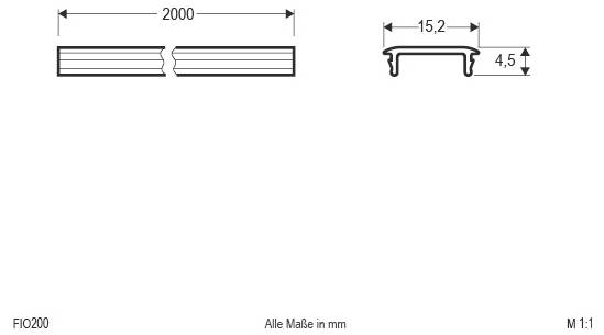 EVN FIO 200 EVN Lichttechnik (D x S) 2000 mm x 15.20 mm 1 szt.-2