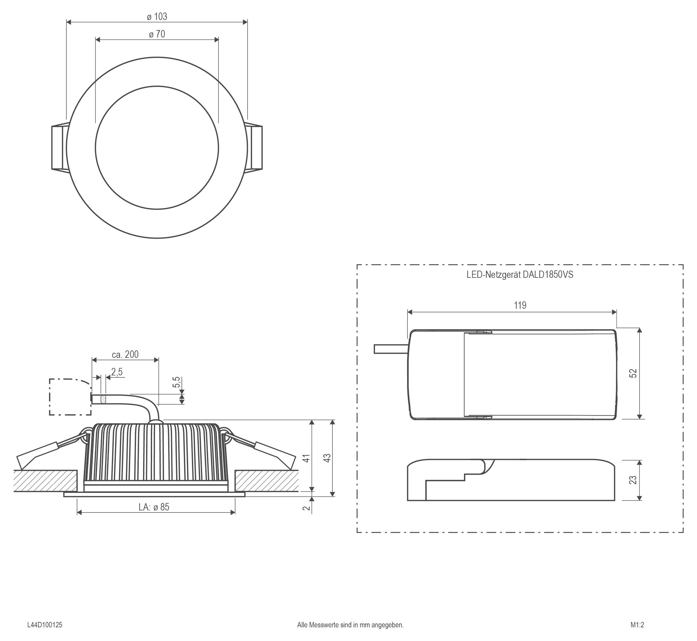 Oświetlenie wewnętrzne LED EVN L44D100125 L44D100125 10 W-2