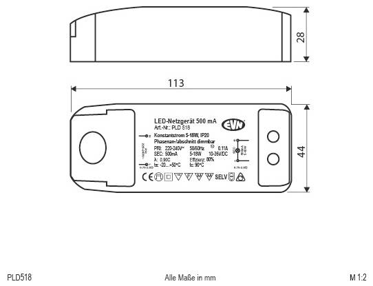 EVN PLD518 Sterownik LED Stałonaprądowy 1 szt.-2