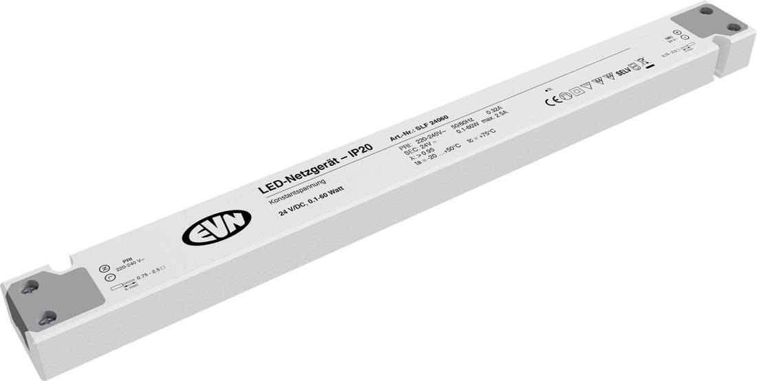 EVN SLF24060 Transformator LED Stałonapięciowy 24 V/DC Możlowość stosowania w meblach 1 szt.-1