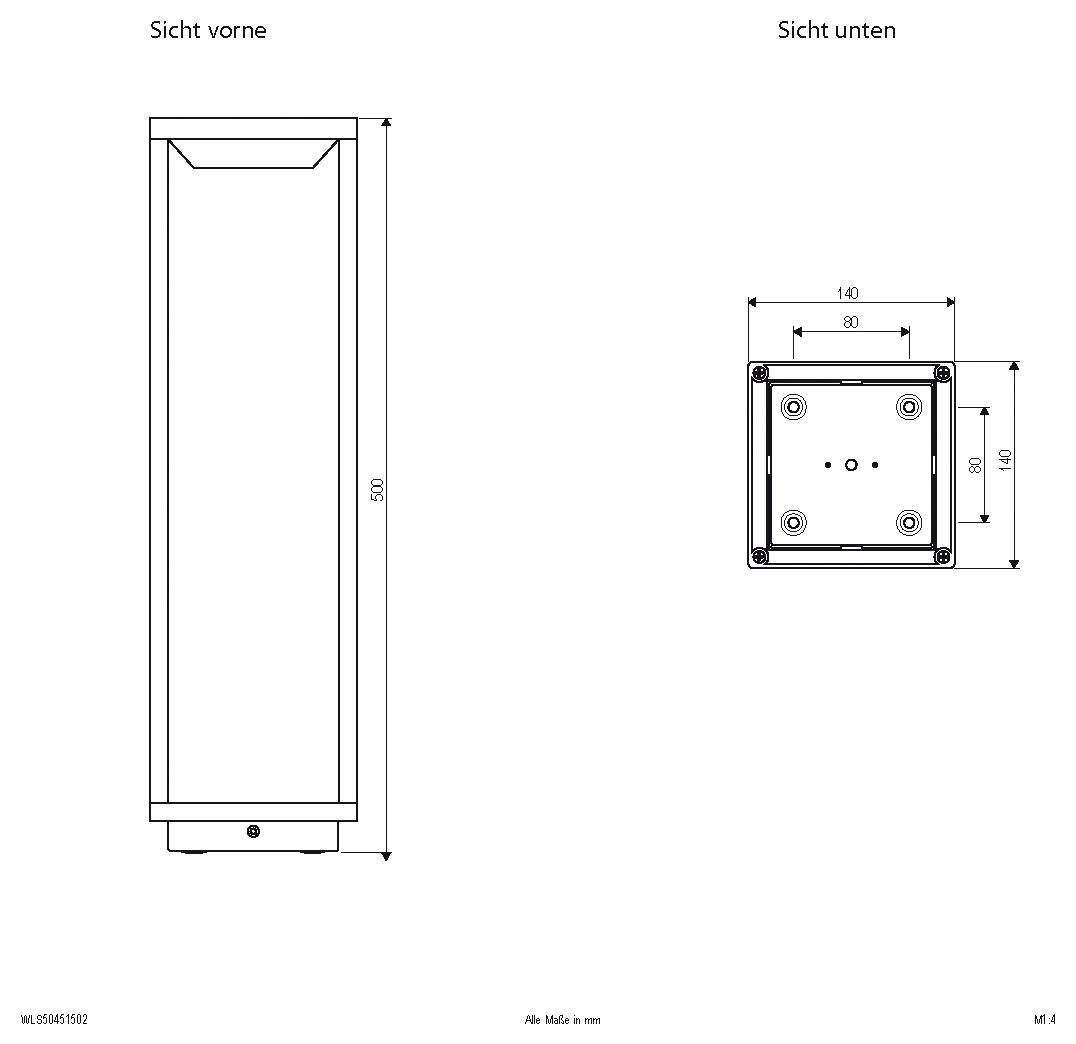 Solarna latarnia zewnętrzna z czujnikiem ruchu EVN WLS50451502 WLS50451502 2.2 W 120 lm IP54-2
