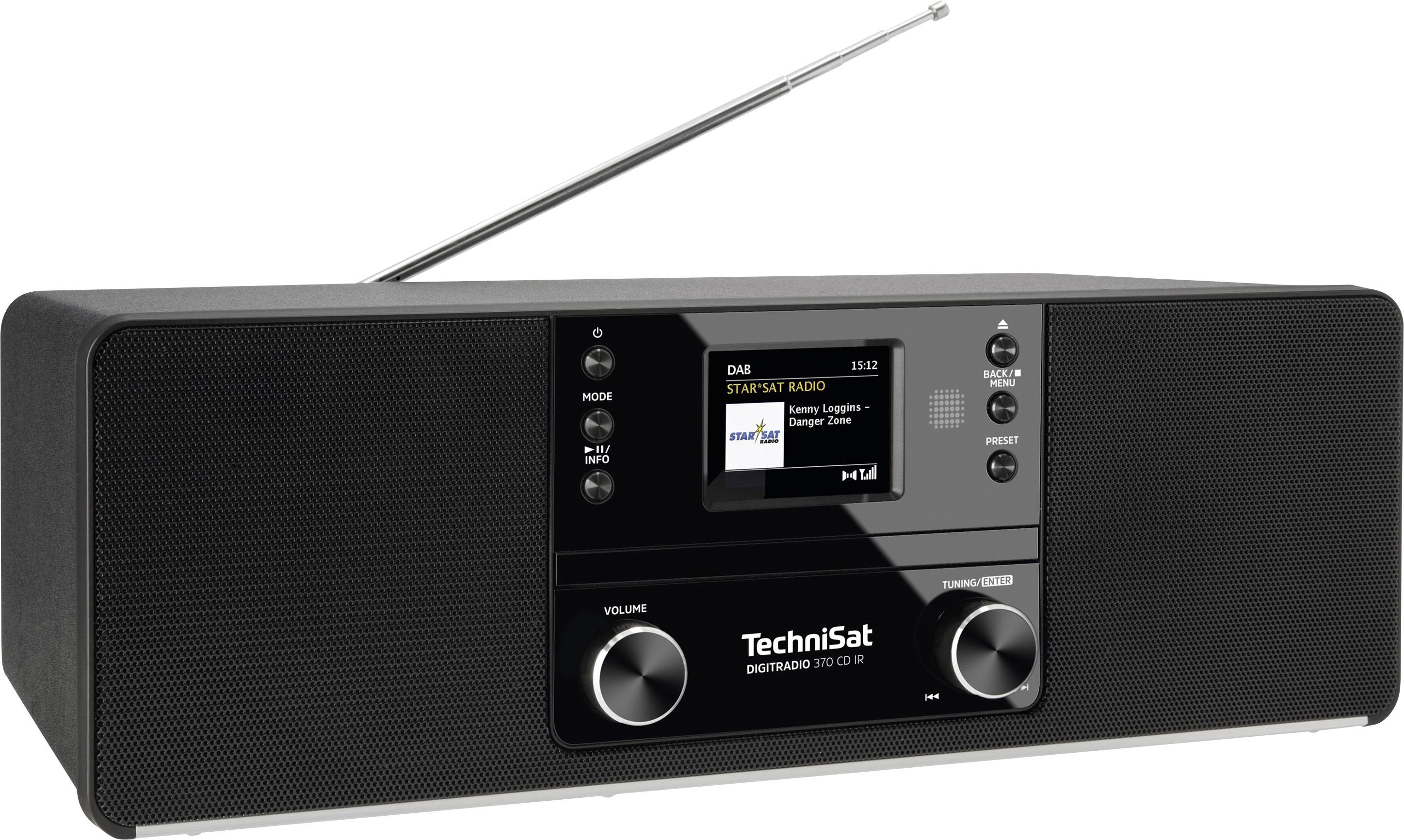 TechniSat DIGITRADIO 370 CD IR DAB+, DAB, метрові хвилі (VHF), Інтернет з пультом дистанційного керування чорний