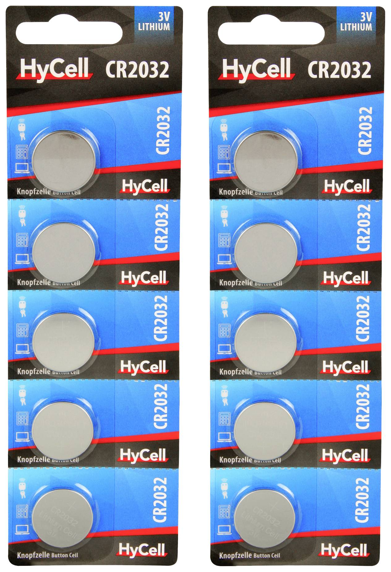 Набір ґудзикових батарейок Ansmann CR2032, 10 шт., літієві 3V.