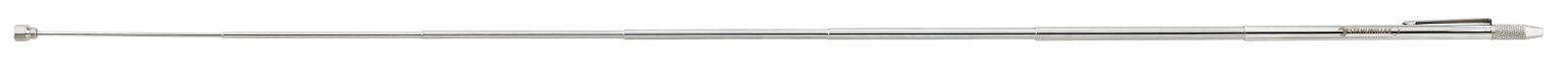Długi, cienki pręt metalowy z małą kulką na jednym końcu.