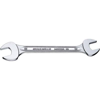 Dwustronny klucz szczękowy z metalu o rozmiarach 22 mm i 24 mm. Oznaczenia: 'STAHLWILLE', 'MOTOR 10'.