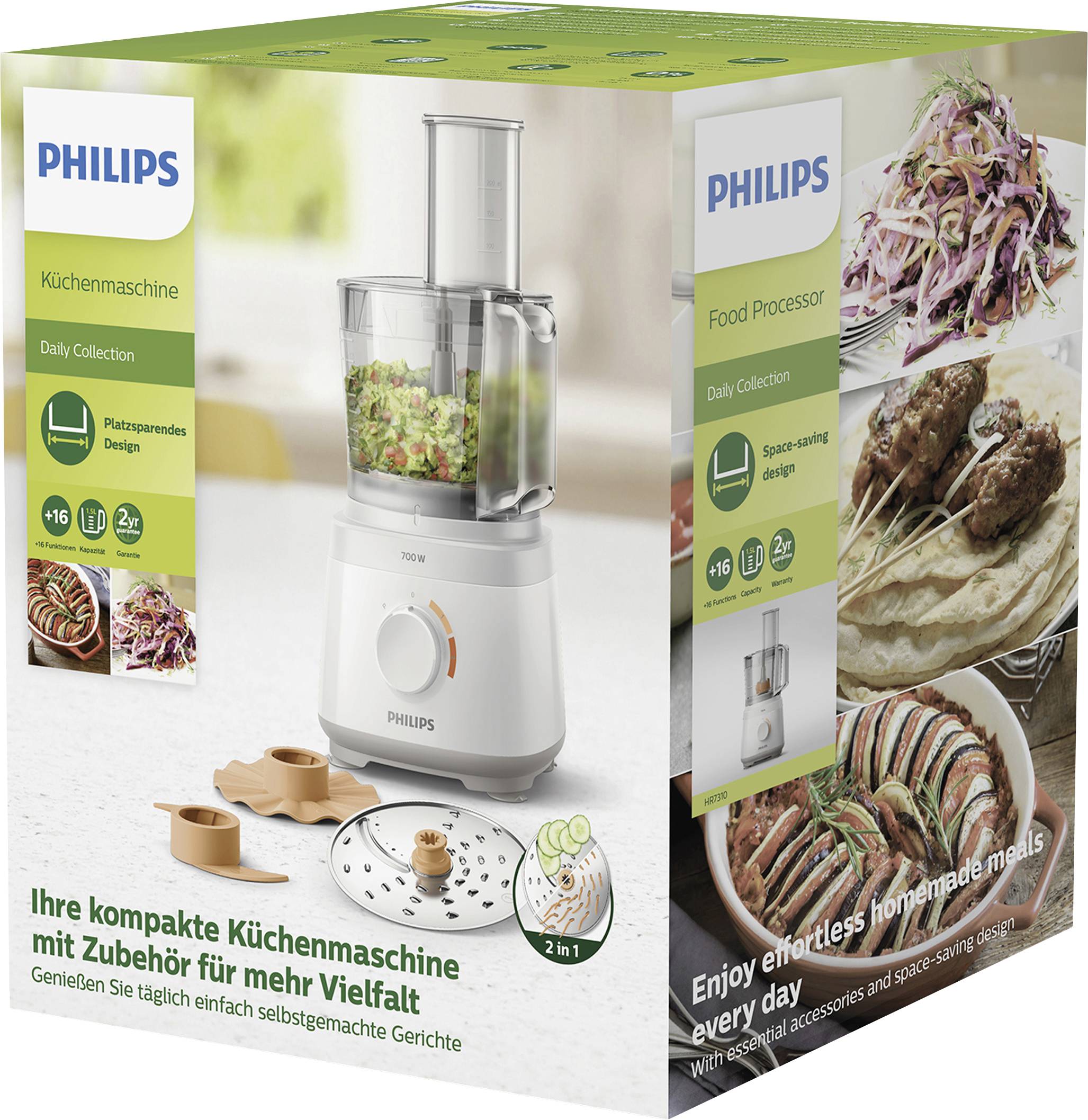Кухонний комбайн Philips Home HR7310/00 Daily 700 Вт білий
