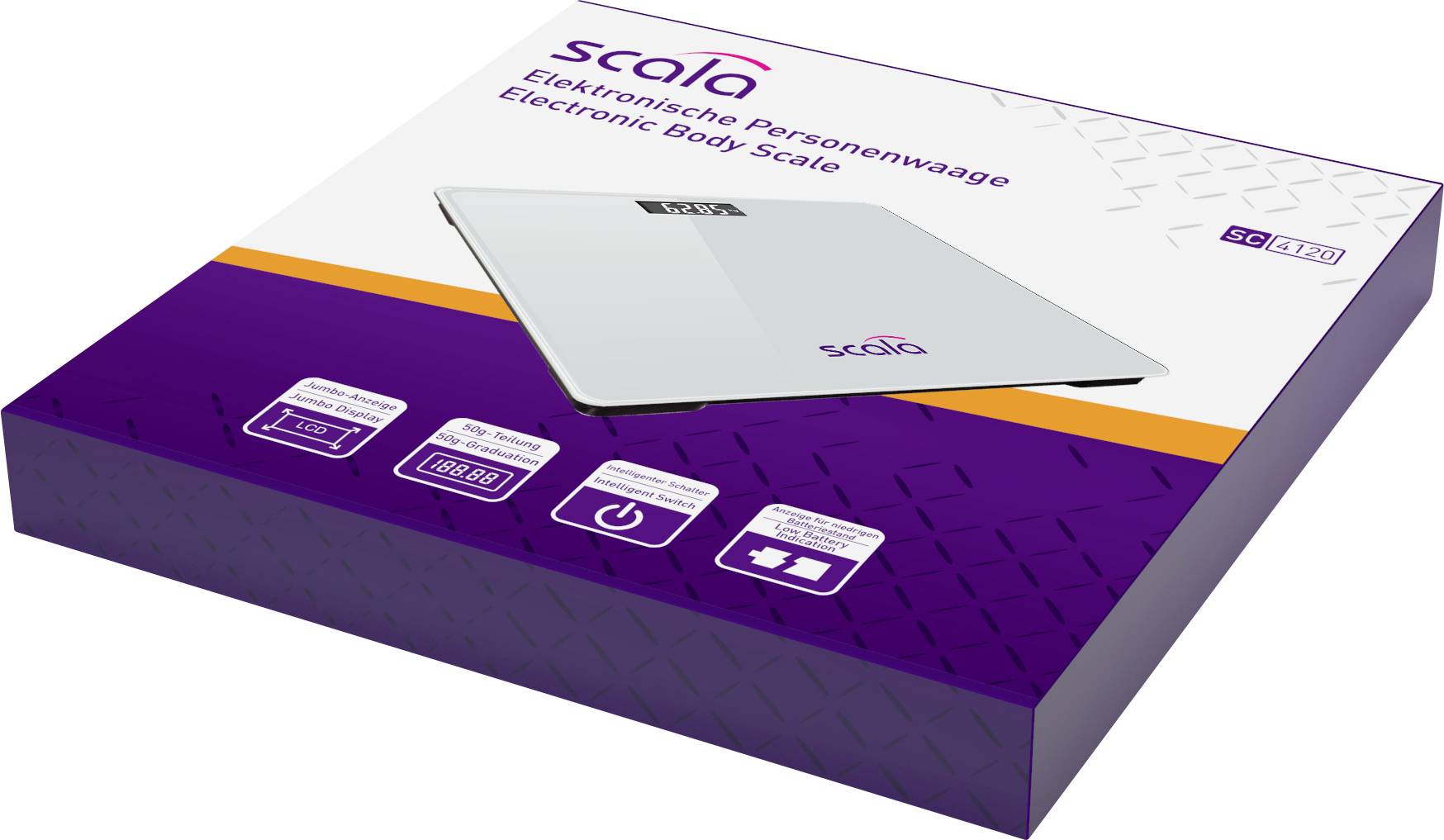 Scala SC 4120 Персональні ваги. Макс. діапазон вимірювання = 180 кг