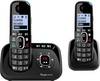 Amplicomms BigTel 1582 Słuchawka DECT Zestaw głośnomówiący, do komaptybilnych aparatów słuchowych, ponowne wybieranie numeru, Automatyczna sekretarka LCD czarny