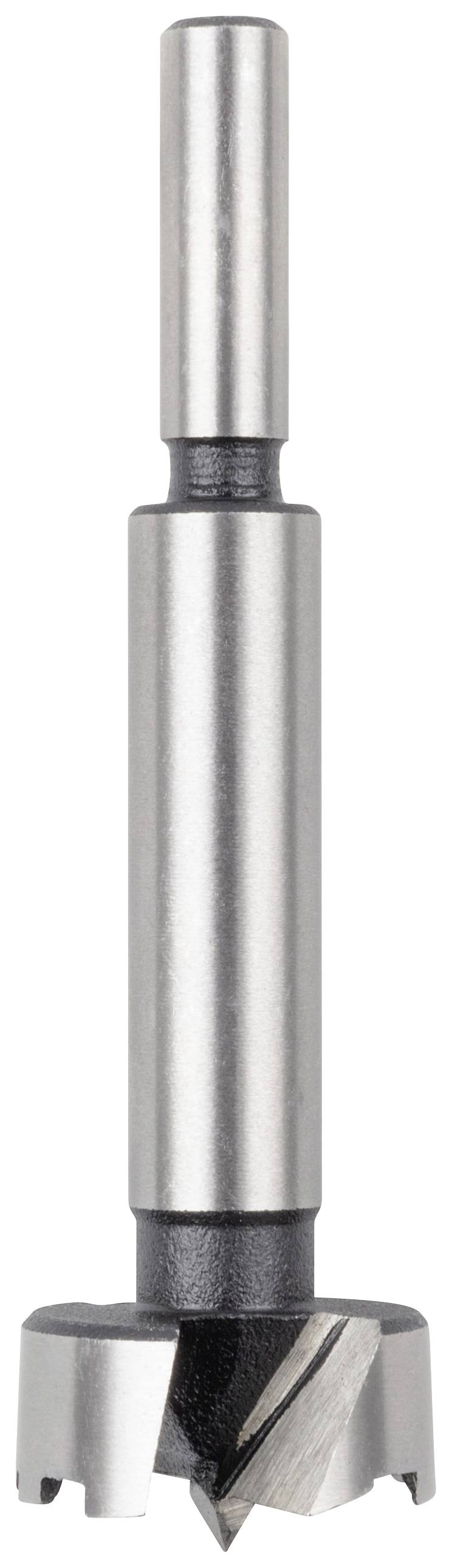 Cylindryczny wiertarz o ostrej końcówce i regulowanym uchwycie, odpowiedni do prac w drewnie oraz precyzyjnego wiercenia.