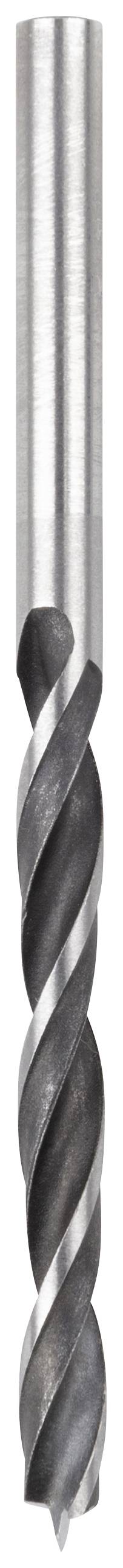 Srebrny świder spiralny o błyszczącej metalowej powierzchni, odpowiedni do precyzyjnego wiercenia w twardych materiałach.