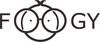 Logo 'FOOGY' z wyabstrahowaną twarzą pośrodku, gdzie oczy są przedstawione przez duże okulary.