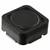 Kwadratowy, czarny elektroniczny induktor z zaokrąglonymi narożnikami, często stosowany w obwodach elektronicznych do przekazywania energii.