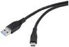 Renkforce Kabel USB USB 3.2 Gen1 Złącze męskie USB-A, Złącze męskie USB-C® 3.00 m czarny płaszcz z PVC, wysoka elastyczność RF-4995178
