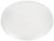 Prosty, okrągły, biały talerz bez ozdób lub wzorów.