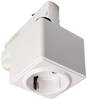 Deko Light 710024 D Line Steckdosenadapter Element systemu szynowego wysokonapięciowego Szyna prądowa 3-fazowy biały