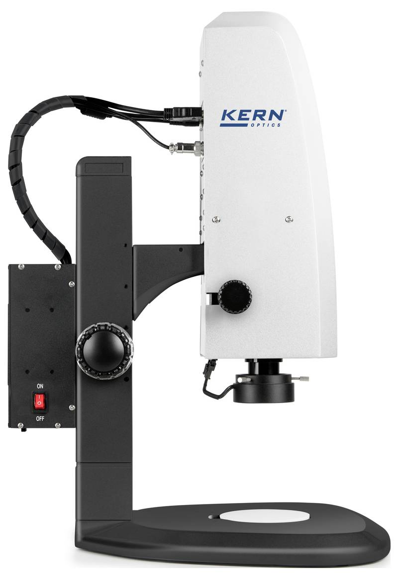 Mikroskop z kamerą cyfrową i oświetleniem, odpowiedni do precyzyjnych badań naukowych.