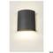 Czarna lampa ścienna z rozproszonym światłem skierowanym w dół. Nowoczesny, minimalistyczny design. Idealna do tworzenia klimatycznego oświetlenia.