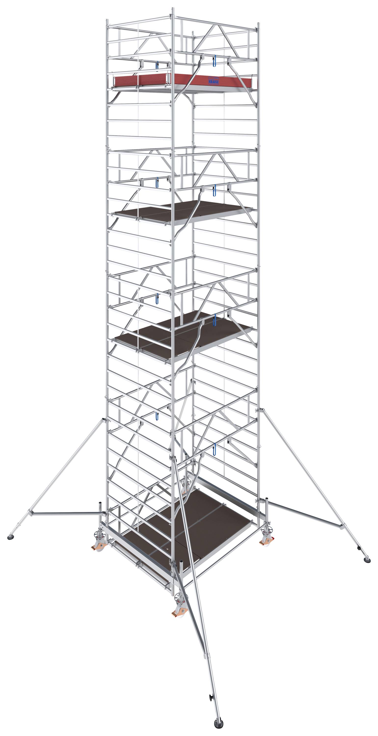 Krause 783066 FahrGerüst aluminium Rusztowanie na kółkach mobilne Maksymalna wysokość robocza: 9.50 m srebrny 362 kg