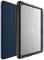 Etui ochronne do iPada z przezroczystym tyłem i boczną ochroną. Przednia strona jest ciemnoniebieska i zapewnia osłonę ekranu.