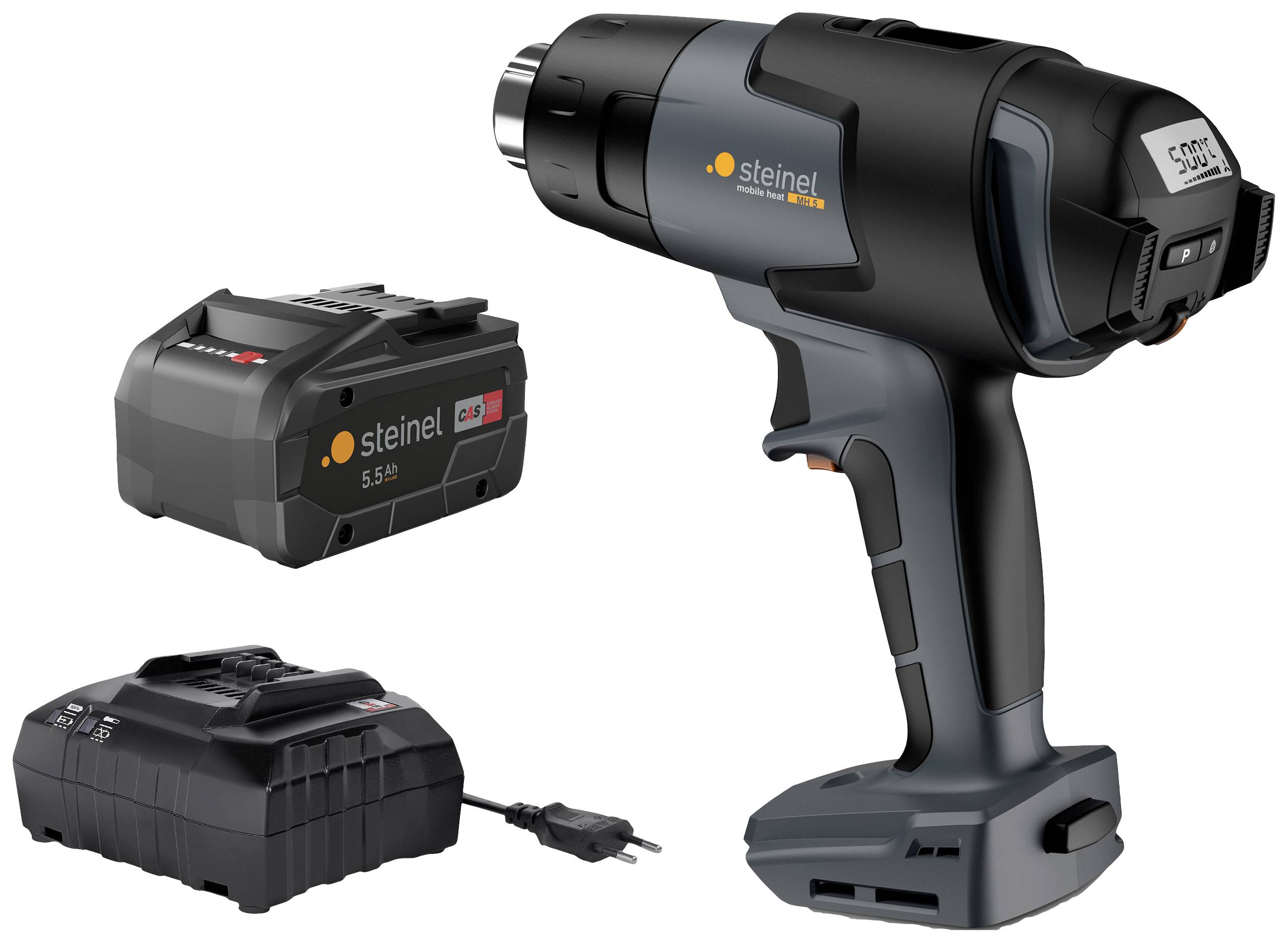 Теплова гармата Steinel HEISSLUFTGEBLAESE AKKU MH5 KF SC 5.5AH 068233 900 Вт 500 °C