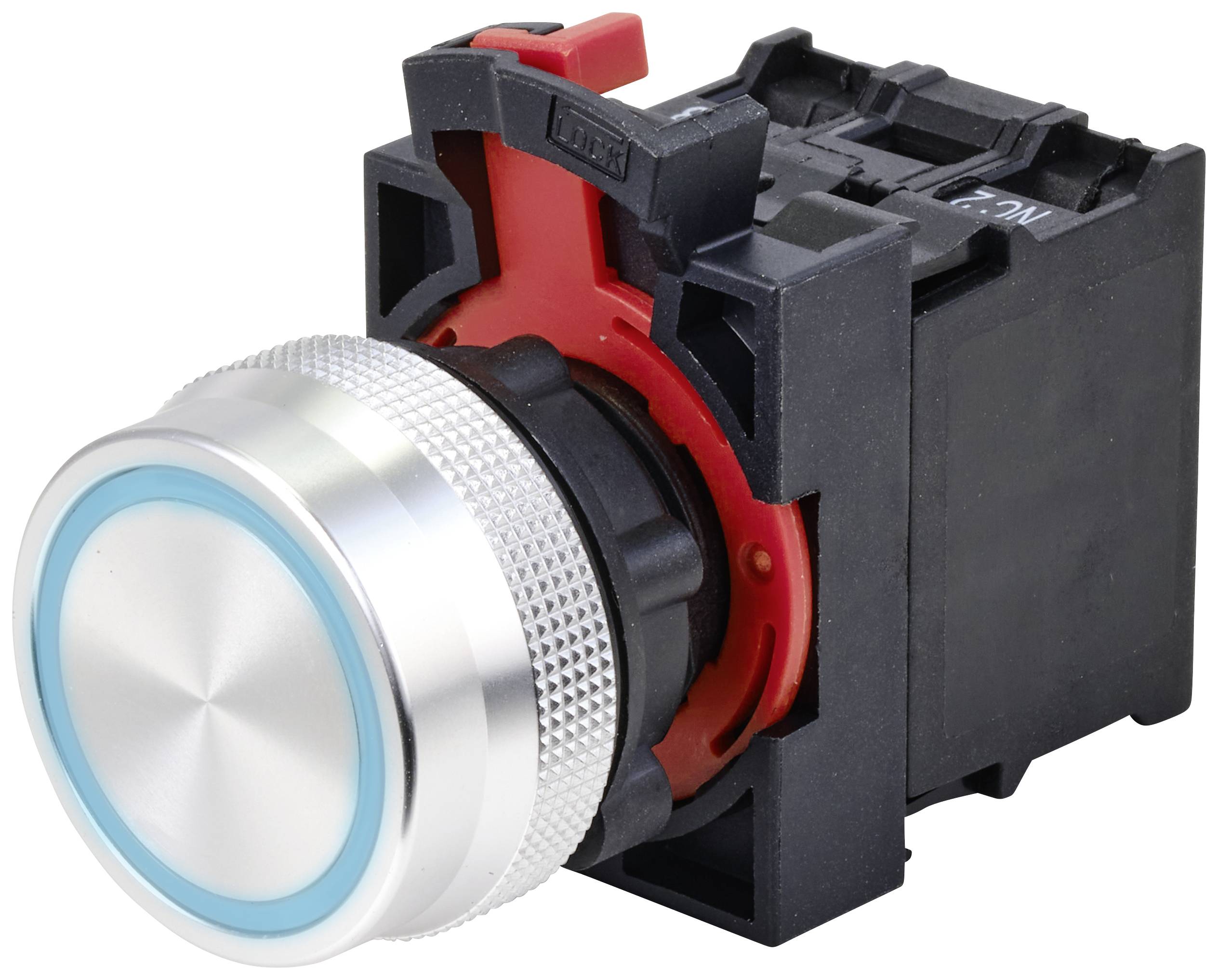 TRU COMPONENTS TC-10091048 Кнопочный переключатель ONPOW26-11E/B/12V, 22 мм, 250 В, 5 А, 1 шт.