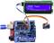Układ Arduino z wyświetlaczem LCD, pokazujący 'XGZP Test: K:17', z podłączonym czujnikiem; prezentujący test elektroniczny.