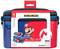 Torba transportowa Nintendo Switch w kolorach niebieskim i czerwonym z motywem 'Super Mario', z obrazkiem Mario na opakowaniu.