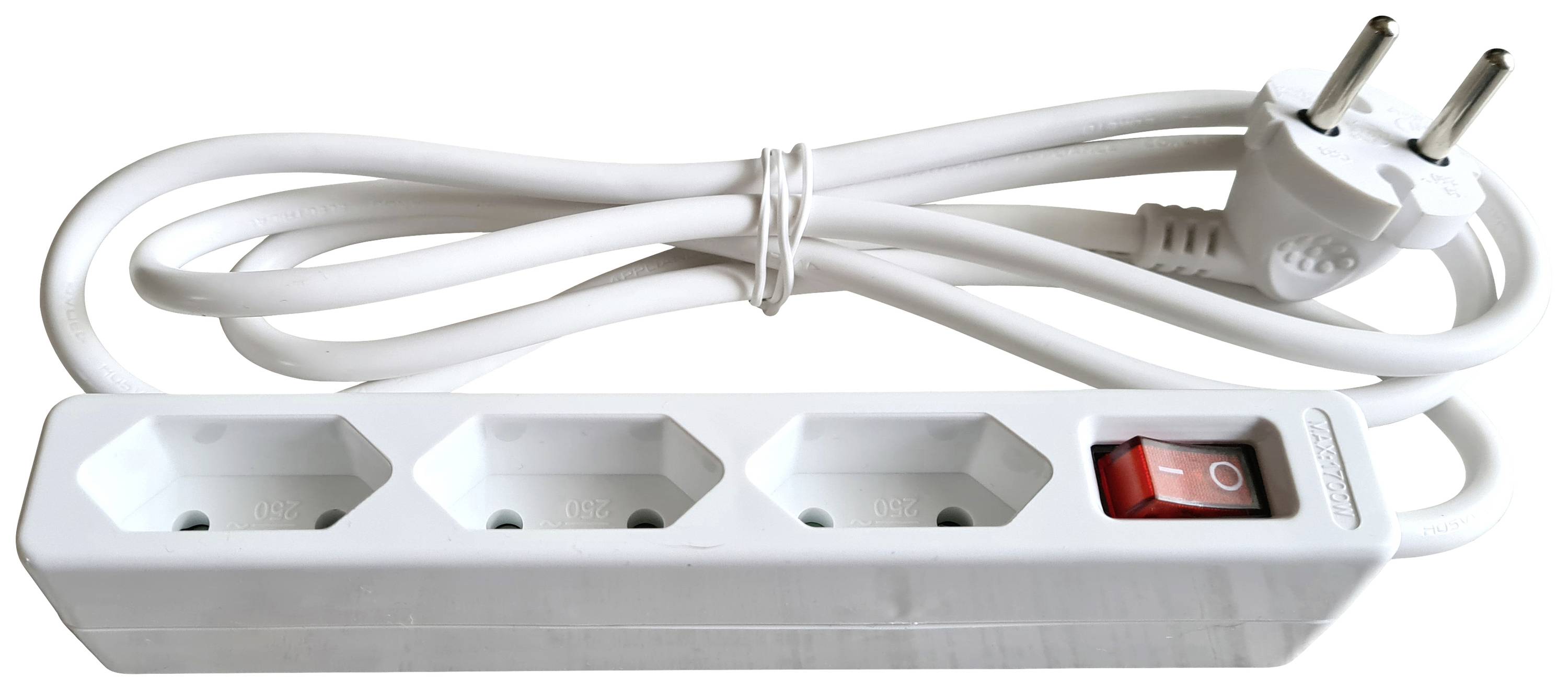 Подовжувач з вимикачем AS Schwabe 11312 Кількість розеток: 3