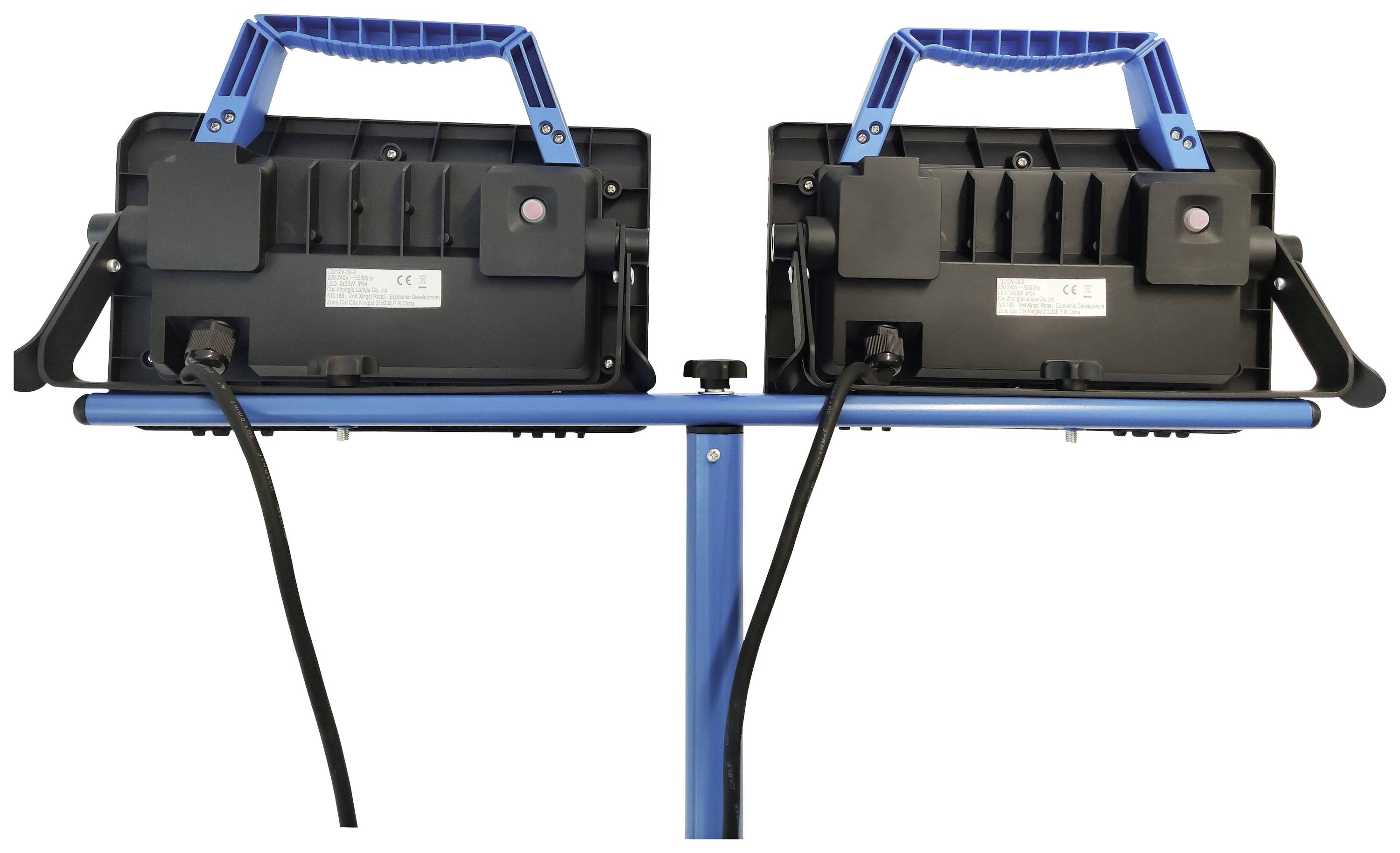 Робочий світлодіодний ліхтар AS Schwabe Optiline 2x30W EEK F (A - G) Максимальна довжина стійки: 1600 мм 60 Вт 6500 лм білий 46347