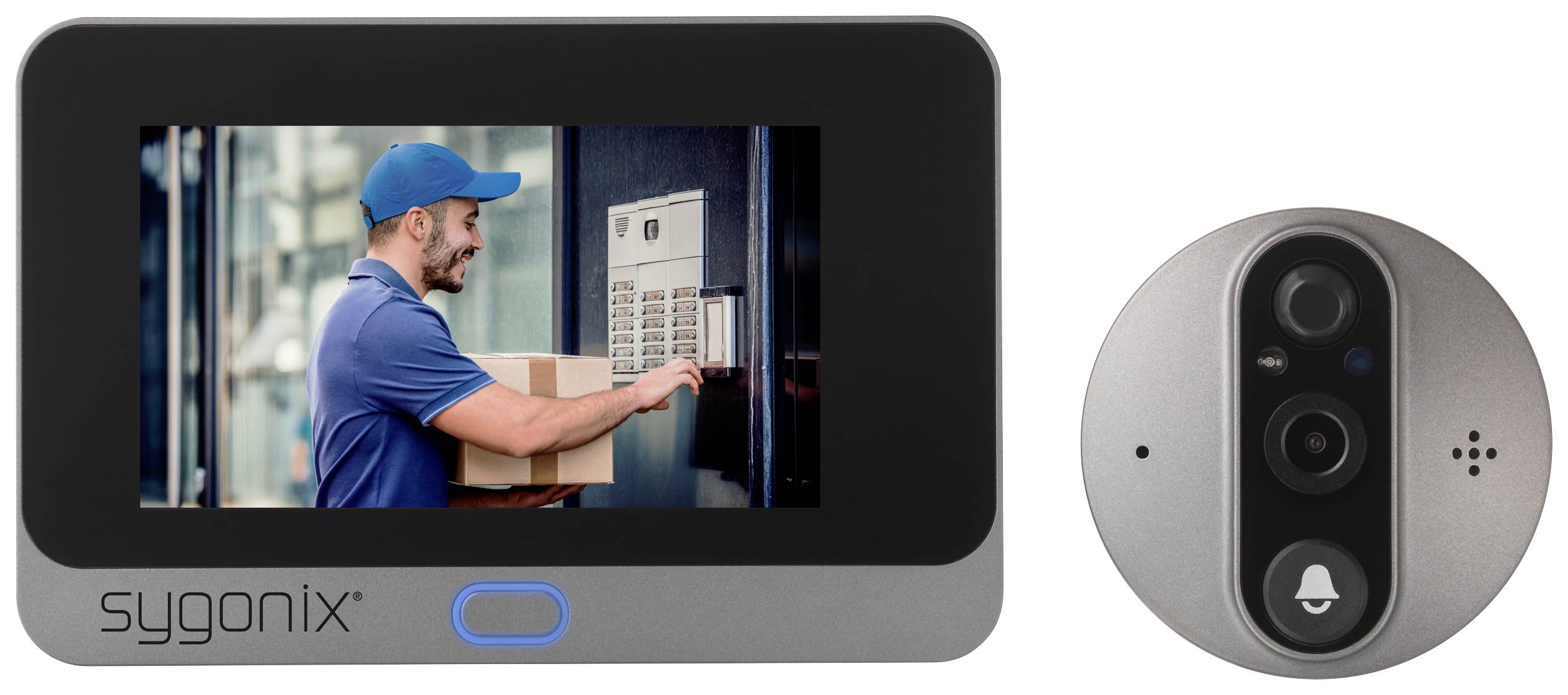 IP відеодомофон Sygonix SY-5050582 WLAN сірий