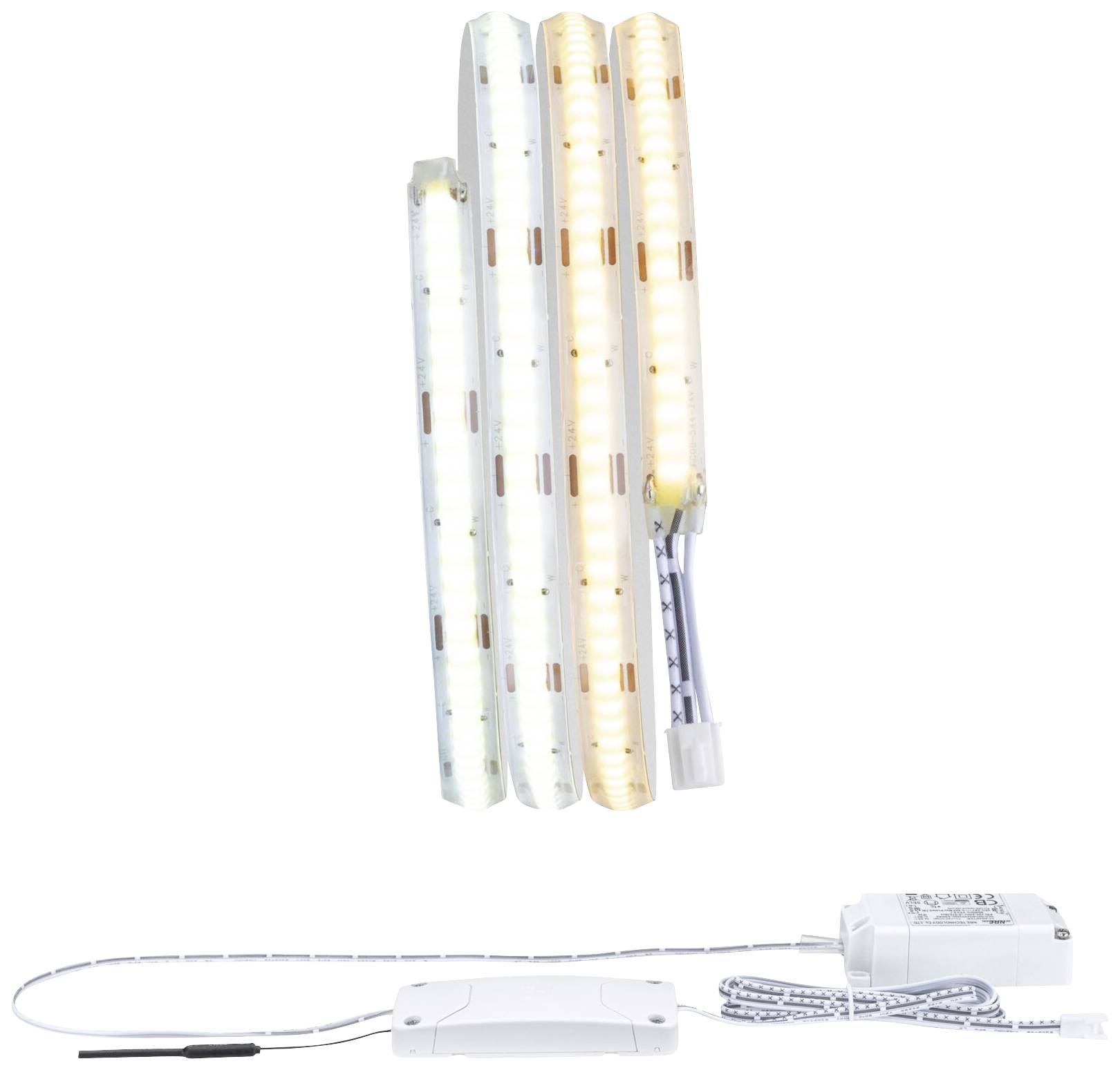 Pasek świetlny LED w różnych odcieniach bieli z zasilaczem i sterowaniem. Idealny do elastycznego oświetlenia i tworzenia atmosfery.