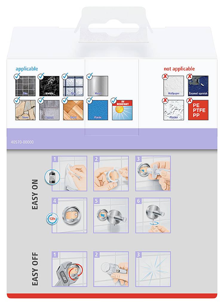 Тримач для туалетного паперу tesa MOON WHITE 40570-00000-00, 1 шт.