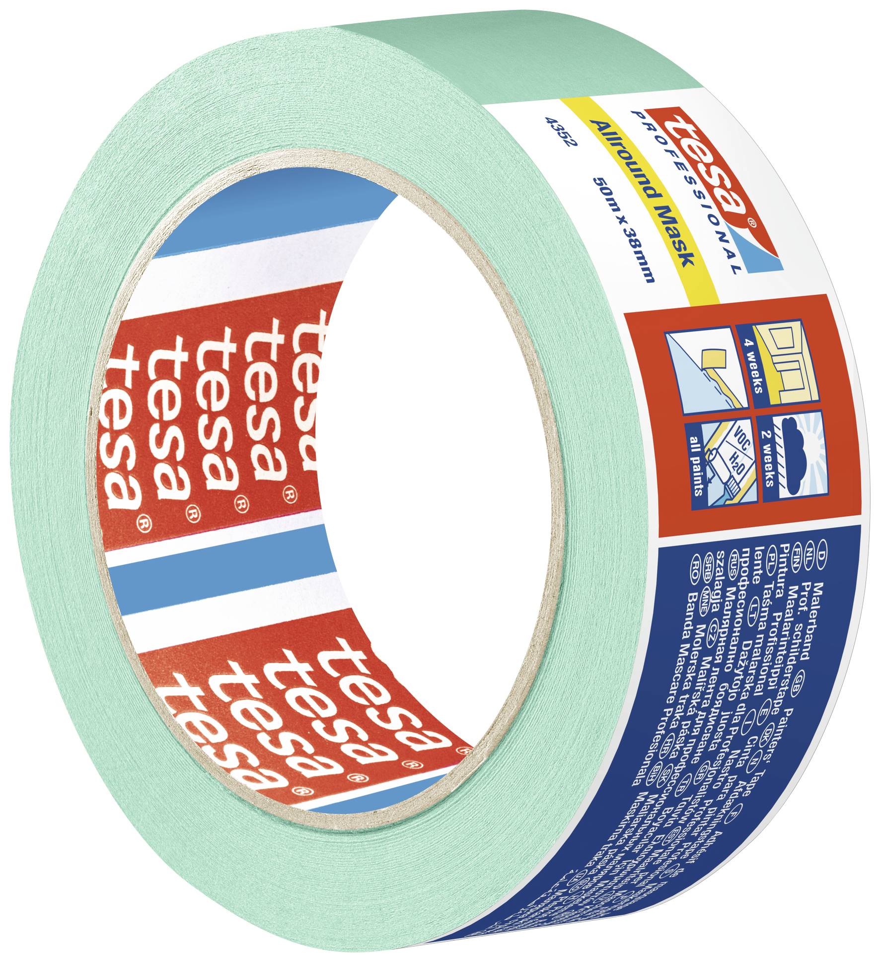 Малярська стрічка tesa 04352-00003-00 ALLROUND MASK (Д x Ш) 50 м x 38 мм 50 м 1 шт.