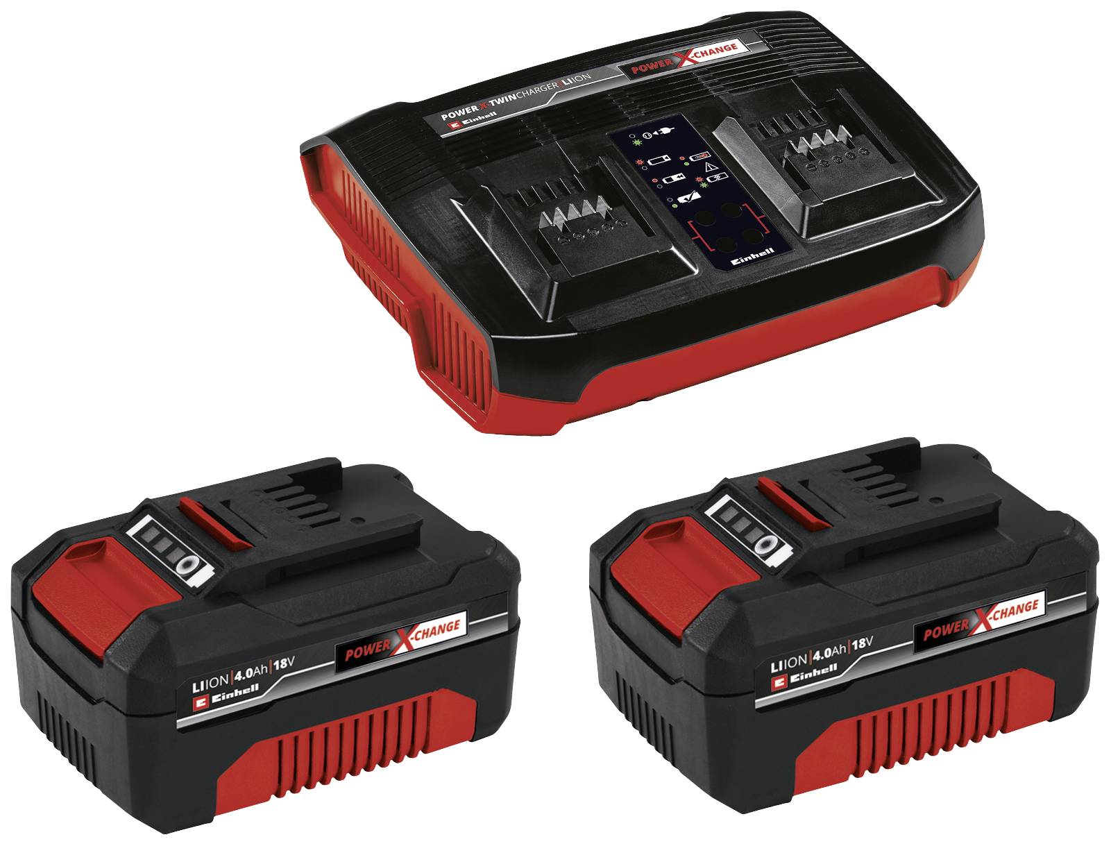 Акумуляторна газонокосарка Einhell Power X-Change RASARRO 36/42 (2x4.0Ah) з акумулятором та зарядним пристроєм 18 В. Максимальна ш